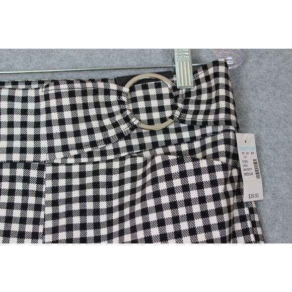 Maurices Gingham Bengaline Cropped Pant Womens Size Medium Regular NWT - Picture 2 of 9